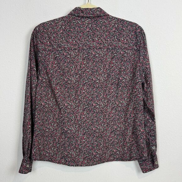Liz Claiborne Lizsport Micro Floral Shirt Grosgrain Trim PM - Picture 5 of 9